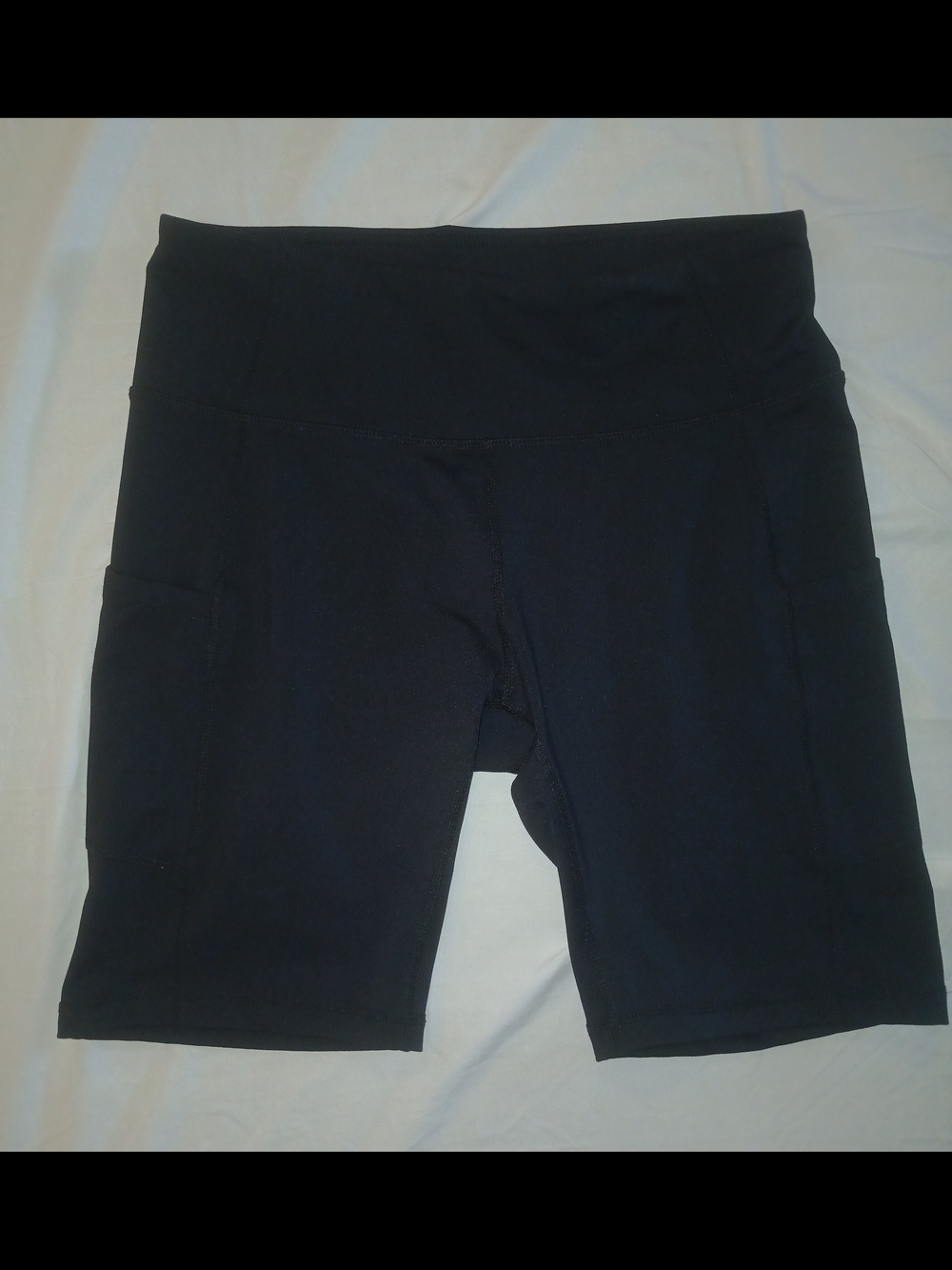 Baleaf Black High-Rise Bike Shorts with Side Pockets